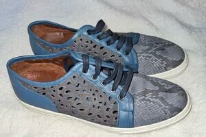 Franco Cuadra casual Python Snakeskin Leather Sneakers - size US 9-9 1/2